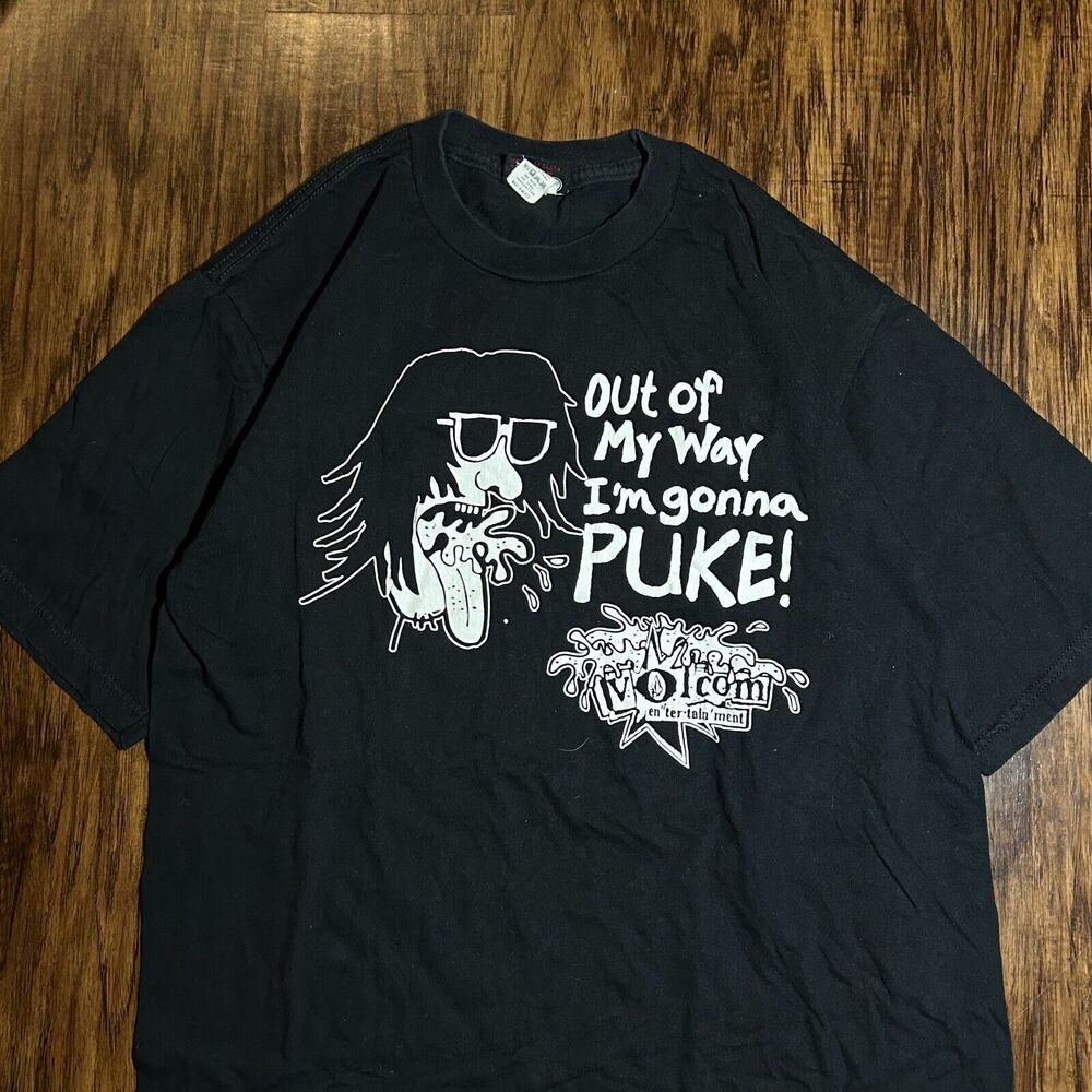 Vintage Volcom Out of My Way I'm Gonna Puke! Entertainment Graphic T-Shirt M
